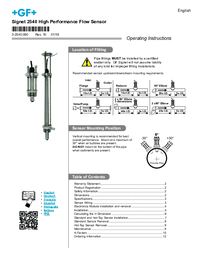 Thumbnail of document Manual - 2540 Paddlewheel Flow Sensor